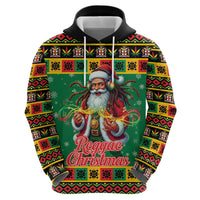 Jamaica Christmas Hoodie Reggae Santa with Dreadlocks Design - Wonder Print Shop