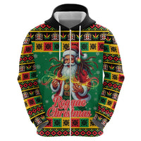 Jamaica Christmas Hoodie Reggae Santa with Dreadlocks Design - Wonder Print Shop