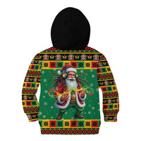 Jamaica Christmas Kid Hoodie Reggae Santa with Dreadlocks Design - Wonder Print Shop