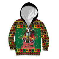 Jamaica Christmas Kid Hoodie Reggae Santa with Dreadlocks Design - Wonder Print Shop