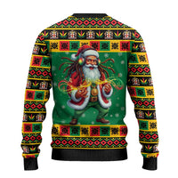 Jamaica Christmas Ugly Christmas Sweater Reggae Santa with Dreadlocks Design - Wonder Print Shop