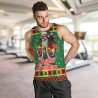 Jamaica Christmas Men Tank Top Reggae Santa with Dreadlocks Design - Wonder Print Shop