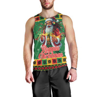 Jamaica Christmas Men Tank Top Reggae Santa with Dreadlocks Design - Wonder Print Shop