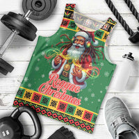 Jamaica Christmas Men Tank Top Reggae Santa with Dreadlocks Design - Wonder Print Shop