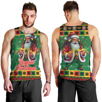 Jamaica Christmas Men Tank Top Reggae Santa with Dreadlocks Design - Wonder Print Shop