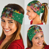 Jamaica Christmas Neck Gaiter Reggae Santa with Dreadlocks Design - Wonder Print Shop
