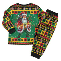 Jamaica Christmas Pajama Set Reggae Santa with Dreadlocks Design - Wonder Print Shop
