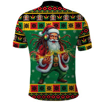 Jamaica Christmas Polo Shirt Reggae Santa with Dreadlocks Design - Wonder Print Shop