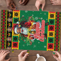 Jamaica Christmas Puzzle Reggae Santa with Dreadlocks Design - Wonder Print Shop