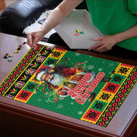Jamaica Christmas Puzzle Reggae Santa with Dreadlocks Design - Wonder Print Shop