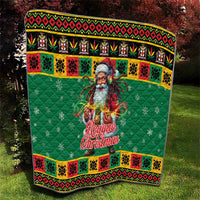 Jamaica Christmas Quilt Reggae Santa with Dreadlocks Design - Wonder Print Shop