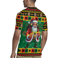 Jamaica Christmas Rugby Jersey Reggae Santa with Dreadlocks Design - Wonder Print Shop