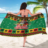 Jamaica Christmas Sarong Reggae Santa with Dreadlocks Design - Wonder Print Shop
