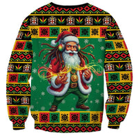Jamaica Christmas Sweatshirt Reggae Santa with Dreadlocks Design - Wonder Print Shop