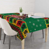 Jamaica Christmas Tablecloth Reggae Santa with Dreadlocks Design - Wonder Print Shop
