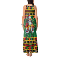 Jamaica Christmas Tank Maxi Dress Reggae Santa with Dreadlocks Design - Wonder Print Shop