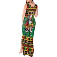 Jamaica Christmas Tank Maxi Dress Reggae Santa with Dreadlocks Design - Wonder Print Shop