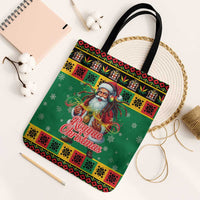 Jamaica Christmas Tote Bag Reggae Santa with Dreadlocks Design - Wonder Print Shop