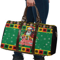 Jamaica Christmas Travel Bag Reggae Santa with Dreadlocks Design - Wonder Print Shop