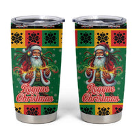 Jamaica Christmas Tumbler Cup Reggae Santa with Dreadlocks Design - Wonder Print Shop