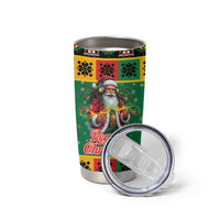 Jamaica Christmas Tumbler Cup Reggae Santa with Dreadlocks Design - Wonder Print Shop