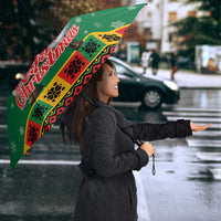 Jamaica Christmas Umbrella Reggae Santa with Dreadlocks Design - Wonder Print Shop