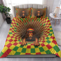 Jamaica Reggae Lion Bedding Set Reggae Optical 3D Illusion - Wonder Print Shop