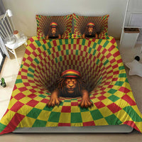 Jamaica Reggae Lion Bedding Set Reggae Optical 3D Illusion - Wonder Print Shop