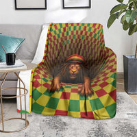 Jamaica Reggae Lion Blanket Reggae Optical 3D Illusion - Wonder Print Shop