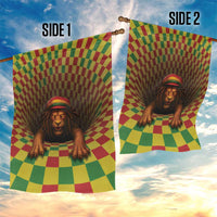 Jamaica Reggae Lion Garden Flag Reggae Optical 3D Illusion - Wonder Print Shop
