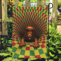 Jamaica Reggae Lion Garden Flag Reggae Optical 3D Illusion - Wonder Print Shop