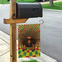 Jamaica Reggae Lion Garden Flag Reggae Optical 3D Illusion - Wonder Print Shop