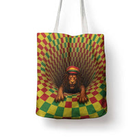 Jamaica Reggae Lion Tote Bag Reggae Optical 3D Illusion - Wonder Print Shop