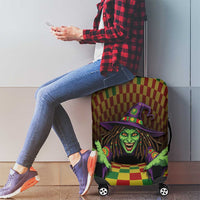 Jamaica Reggae Witch Luggage Cover Reggae Optical 3D Illusion - Wonder Print Shop