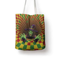 Jamaica Reggae Witch Tote Bag Reggae Optical 3D Illusion - Wonder Print Shop