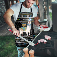 Happy Hanukkah Llama Apron Funny Menorah for Jewish Holiday - Wonder Print Shop