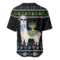 Happy Hanukkah Llama Baseball Jersey Funny Menorah for Jewish Holiday - Wonder Print Shop