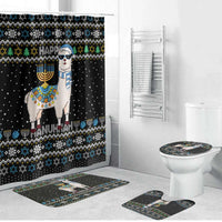 Happy Hanukkah Llama Bathroom Set Funny Menorah for Jewish Holiday - Wonder Print Shop
