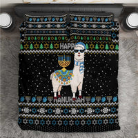 Happy Hanukkah Llama Bedding Set Funny Menorah for Jewish Holiday - Wonder Print Shop