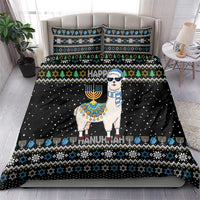 Happy Hanukkah Llama Bedding Set Funny Menorah for Jewish Holiday - Wonder Print Shop