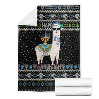 Happy Hanukkah Llama Blanket Funny Menorah for Jewish Holiday - Wonder Print Shop