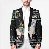 Happy Hanukkah Llama Blazer Funny Menorah for Jewish Holiday - Wonder Print Shop