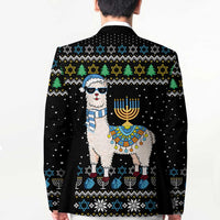 Happy Hanukkah Llama Blazer Funny Menorah for Jewish Holiday - Wonder Print Shop