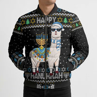 Happy Hanukkah Llama Bomber Puffer Jacket Funny Menorah for Jewish Holiday - Wonder Print Shop