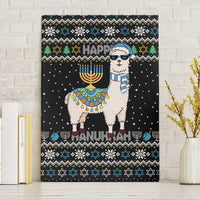 Happy Hanukkah Llama Canvas Wall Art Funny Menorah for Jewish Holiday - Wonder Print Shop