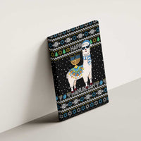 Happy Hanukkah Llama Canvas Wall Art Funny Menorah for Jewish Holiday - Wonder Print Shop