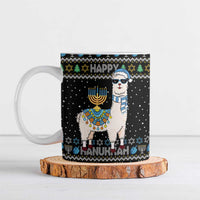 Happy Hanukkah Llama Ceramic Mug Funny Menorah for Jewish Holiday - Wonder Print Shop