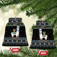 Happy Hanukkah Llama Ceramic Ornament Funny Menorah for Jewish Holiday - Wonder Print Shop