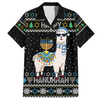 Happy Hanukkah Llama Hawaiian Shirt Funny Menorah for Jewish Holiday - Wonder Print Shop