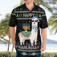 Happy Hanukkah Llama Hawaiian Shirt Funny Menorah for Jewish Holiday - Wonder Print Shop